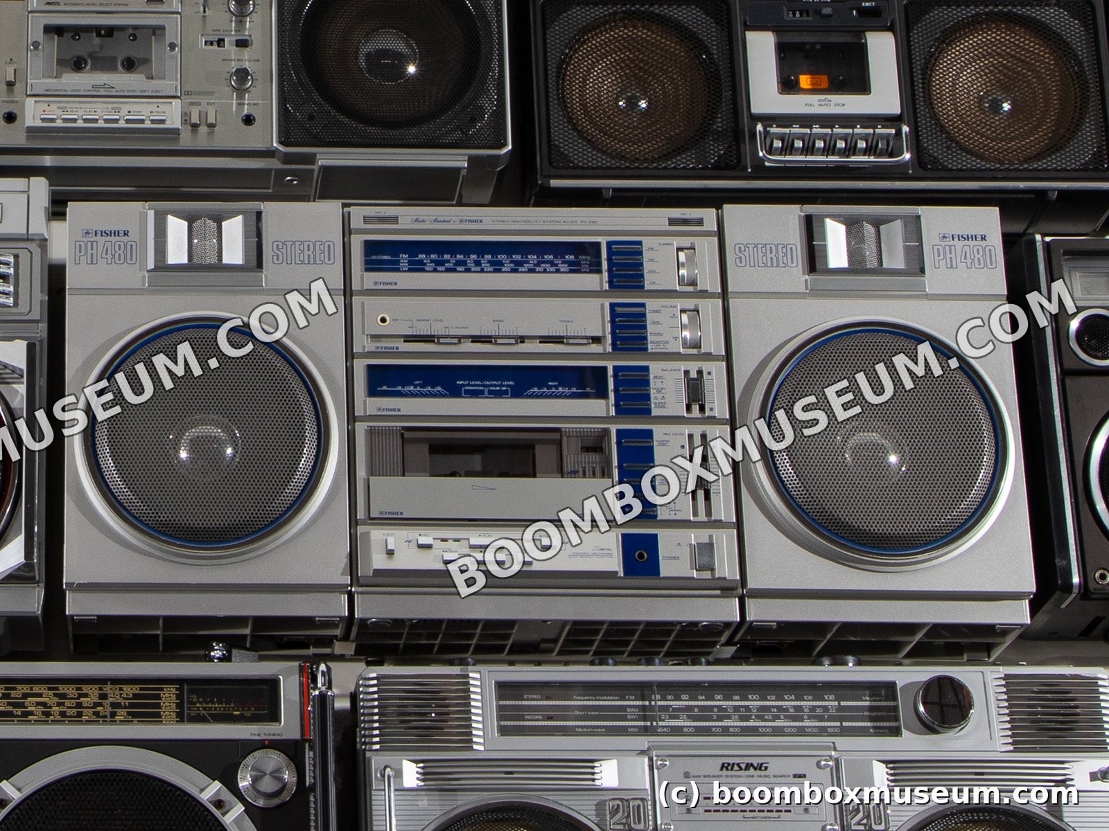 Fisher PH-480 boombox close-up
